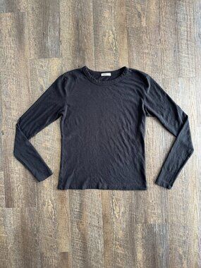 Buck Mason Black Cloud Jersey Crew Long Sleeve Shirt - Size S